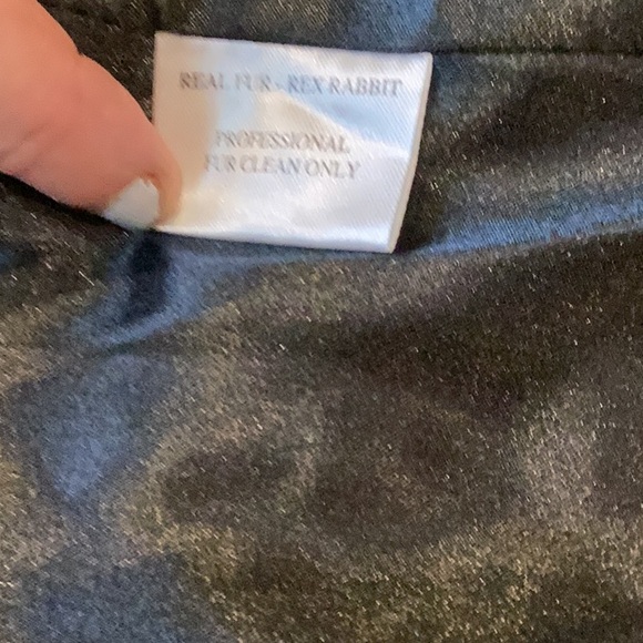 Volare genuine rabbit fur vest with fur trim collar no tag - Picture 4 of 4